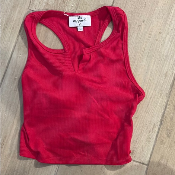 Pink Ribbed Tank Top - Picture 1 of 2